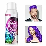 Spray Colore per Capelli, Spray per Capelli Temporaneo Colorato Viola, Tintura per Capelli One Time, Tintura Rapida, Facile da Lavare per Cosplay Halloween, Adatta a Bambini e Adulti - 100 ml