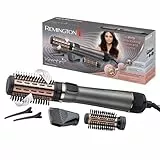 Remington Spazzola Rotante per Capelli, Asciugacapelli, 1000 W, Setole Morbide (40/50 mm), 2 Velocità e Temp, Rivestimento in Ceramica con Cheratina e Olio di Mandorle, Keratin Protect AS8811
