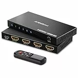 Switch HDMI 4K 60Hz, AVIDGRAM HDMI 2.0 Switcher 3 In 1 Out, Selettore HDMI a 3 porte con telecomando IR Supporto HDCP 2.2 HDR10 3D 18 Gbps, Compatibile con Xbox, PS4, HDTV, Monitor