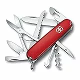 Victorinox, coltellino svizzero Huntsman (15 funzioni, forbici, seghetto per legno, cacciavite), rosso