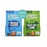 Edgard & Cooper Crocchette Cani Cibo Secco Senza Cereali Mangime Naturale, Alimentazione Completa, Sana ed Equilibrata per Cani di Ogni Taglia Salmone, 2.5 kg + Agnello, 2.5 kg