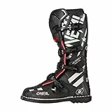 O'NEAL | Stivali Motocross | MX Enduro | Protezione suola in metallo, fibbie facilmente regolabili | TRIBUTE Boot SQUADRON V.21 | Adulto | Nero/Grigio | Taglia 45/11