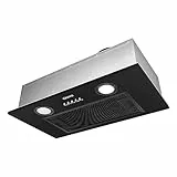 CIARRA CBCB5913A Cappa Aspirante 52 cm cappa da incasso aria espulsa 300 m³/h in acciaio inox 3 livelli Filtro ai carboni attivi compatibile CBCF005
