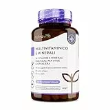 Multivitaminico e Minerali - 365 Compresse Vegane (Fornitura di 1 anno) - Multivitaminico Completo con 26 Vitamine e Minerali Essenziali - Integratore Multivitaminico Uomo e Donne - Nutravita