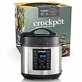 Crock-Pot Express Pressure Cooker CSC051, 12-in-1 programmabile multi-cooker, slow cooker, vapore e salta, 5,6 litri, acciaio inossidabile