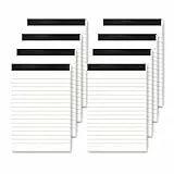 Aidunmis Block Notes Piccoli A6, Blocco Appunti A6 Taccuino Tascabile Piccolo 8 Pezzi 30 Fogli per Ogni Blocchi, Mini Taccuino A6 Blocchi a Righe To Do List A6 Taccuino Appunti per Ufficio Casa Scuola