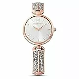 Swarovski Dream Rock Orologio, con Cristalli Swarovski e Bracciale di Metallo, Finitura in Tonalità Oro Rosa, Meccanismo al Quarzo, Tono Argentato