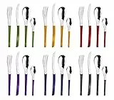 Pintinox Set da 24 Posate Serie Movie in Acciaio Inox Nichel Free, con Manico Colore: Multicolor