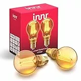 Innr E27 Filament Lampadina LED Vintage, funziona con Philips Hue*, Alexa & Google (Hub Richiesto) Dimmerabile, Bianca Caldo 2200K, 2-Pack, RF 263-2