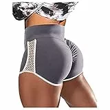 OIUHJN Leggins Fitness Running Pantaloni da allenamento atletica leggera Leggings da jogging da donna con tasca nera, grigio., XXL