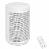 MYCARBON Stufa Elettrica da Bagno Basso Consumo con Telecomando 900W|1500W, Termostato Ambiente 18℃, 23℃ e 28℃, Stufetta Elettrica Oscilla 60°, Motore DC, Termoventilatore Ceramico Silenzioso