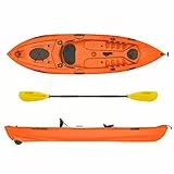 ATLANTIS Kayak - Canoa Wave Arancio 305 cm - 2 gavoni + seggiolino + pagaia + ruotino + Porta Canna da Pesca