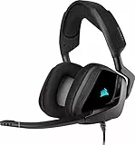 Corsair VOID ELITE RGB USB- Cuffie Gaming con Microfono Omnidirezionale Ottimizzato, Audio 7.1, Personalizzabili Illuminazione, Microfibra Tessuto Padiglioni, Nero