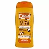 Delice Solaire Crema Solare Protezione Media SPF20, Protezione Solare Resistente all'Acqua, Per Pelli Chiare, Filtra UVA/UVB, Dermatologicamente Testata - 250 ML