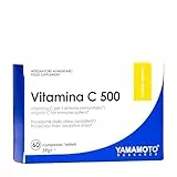 YAMAMOTO RESEARCH Vitamina C 500 60 Compresse, Integratore Alimentare che Apporta 500mg di Vitamina C per Compressa, Supporta il Sistema Immunitario e Protegge dallo Stress Ossidativo