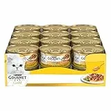 Purina Gourmet Gold Delizie in Salsa Cibo umido per Gatti con Pollo, 24 Lattine da 85g