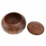 Cabilock Contenitori con Coperchi Go Game Bowl with Lid Wood Chess Pieces Storage Box Go Chess Piece Stones Storage Container (Random Pattern) Organizer per Valigie Artigianali