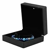 Wosume Scatola per Anello/Pendente/Bracciale/Collana, Scatola Regalo per Gioielli, Scatola Regalo, LED Illuminato(Bracelet Box-Nero)