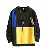 NOBRAND - Maglione a collo rotondo per sport alla moda per il tempo libero degli studenti Nero M