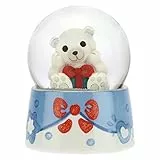 THUN - Palla di Vetro con Orso Polare - Accessori per la Casa da Collezionare - Formato Piccolo - Ceramica,Vetro - Ø 4,5 cm