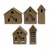 Sizzix 664741 - Set di fustelle Thinlits, motivo villaggio di Tim Holtz, confezione da 16