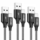RAVIAD Cavo iPhone, [3 Pack 1M] Caricabatterie iPhone [Certificato MFi] Carica Rapida Cavo iPhone Nylon Caricatore per iPhone 14 13 12 11 Pro Max XR XS X 8 Plus 8 7 Plus 7 6s Plus 6s 6 Plus 6
