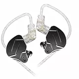 Yinyoo KZ ZSN PROX in Ear Auricolari Balanced Armature Driver Tecnologia ibrida 1DD 1BA Auricolari in Ear Monitor Comodi auricolari con cancellazione del rumore (no mic, nero)