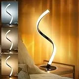Lampada da tavolo a LED a spirale 10W Dimmerabile 3 colori di illuminazione Lampada da comodino da comodino Lampada da comodino per camera da letto Soggiorno Ufficio