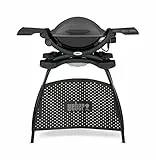 Weber Q1400 Barbecue Elettrico, 43 x 32cm, con supporto, Dark Grey (52020053)