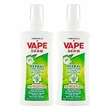 2x Vape Derm Herbal Lozione Corpo Antipuntura Antizanzare alla Citronella e Eucalipto Presidio Medico Chirurgico Dermatologicamente Testato - 2 Spray da 100ml ognuno
