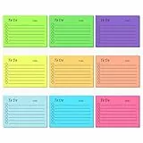 450 Pcs Foglietti Adesivi Colorati Piccoli Adesive Memo Sticky Note Promemoria Nota Adesiva 7 * 10 * 0.5 CM per Ufficio Contrassegnare Promemoria 9 Colori 50 Foglietti/Blocchetto