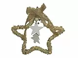 Viscio Trading Casa & Christmas Ghirlanda Stella con LED, Oro, 2.5 x 23 x 26 cm