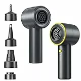 QPAU Pompa ad aria elettrica, batteria da 2000 mAh, ricaricabile, funzione di illuminazione, perfetto gonfiatore / deflatore per campeggio all'aperto, cuscino gonfiabile, letti gonfiabili, barche,