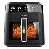 Cecotec Friggitrice ad Aria da 6 Litri Cecofry Experience Window 6000. 1300 W, Tecnologia PerfectCook, Temperatura regolabile, Finestra, pannello di controllo tattile, 9 modalità, Timer