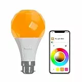 Nanoleaf Essentials Lampadina LED B22 RGBW Smart e Dimmerabile - Luci Led 16M Colori Thread & Bluetooth, Funziona con Google Home Apple, Sincronia Musica e Monitor, Decorazioni Casa e Gaming