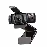 Logitech C920S HD Pro Webcam, Videochiamata Full HD 1080p/30fps, Audio Stereo ‎Chiaro, ‎Correzione Luce HD, Privacy Shutter, Streaming, Per Skype, Zoom, FaceTime, ‎‎PC/Mac/Laptop/Tablet/XBox‎, Nero