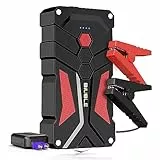 BIUBLE Avviatore per auto, 1500 A, 12800 mAh, avviamento per batterie per auto, per 7,0 l, benzina o 5,5 l, diesel, torcia LED, porta USB, martello di sicurezza e uscita QC3.0 per cellulare