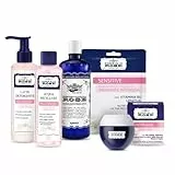 Acqua alle Rose, Kit Routine Viso Sensitive con Estratto di Rosa, Set di Bellezza con Acqua Micellare, Latte Detergente, Tonico, Crema Antirughe e Maschera in Tessuto - Esclusiva Amazon