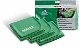 SONAX Panno per la Pulizia dei Vetri, Microfibra Professionale per Superfici in Vetro e Plastica, per una Pulizia Senza Striature e Senza Pelucchi, 3 Pezzi, Articolo Numero 04509410