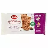 Doria - Semplicissimi Cracker, Riso Nero e Semi di Lino - Ingredienti 100% Naturali - Confezione da 8 Pacchetti