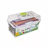 Carioca Valigetta TITA | Matite Colorate e da Disegno, Scatola Portatile di Matite in Resina Esagonali con Mina Super Resistente alla Caduta, Colori Assortiti, 120 Pezzi