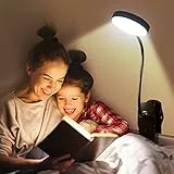 One Fire Luce per Lettura Libri a Letto,25 Modalità Lampada da Scrivania,450Lumen + 36LED Lampada Scrivania,1800mAh USB Lampada LED Ricaricabile,Luce Lettura Libro Notturna Luce da Lettura per Libro