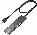 TSUPY Hub USB 3.0 1M,4 Porta Adattatore Multi USB con 1 Dati USB 3.0 e 3 USB 2.0,Sdoppiatore Prolunga Portatile per Mac Pro, Surface, Windows, XPS, Linux