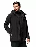 Jack Wolfskin Giacca Romberg 3 in 1, Nero, L Uomo