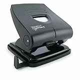 Rapesco PF827PB2 Germ-Savvy Antibatterico, Perforatrice a 2 Fori, Capacità di 30 Fogli, Nero