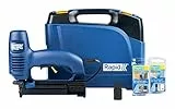 Rapid PRO R606 Graffatrice Elettrica per Graffette n. 606 e Chiodi n.8, Impatto Regolabile e Piastra Frontale Rimovibile, Adatta a Costruzioni in Legno, Include Custodia, Graffette e Chiodi (10643015)