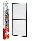 tesa Insect Stop FALT Zanzariera - Con telaio pieghevole in alluminio per porte - Con telaio telescopico regolabile - Antracite - 80 cm x 170 cm a 100x cm x 220 cm