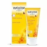 Weleda Baby Crema Corpo Calendula, trattamento protettivo per zone secche del corpo di neonati, bambini e pelli sensibili (1x75 ml)
