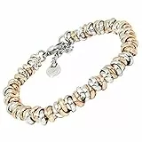 SAGA GIOIELLI® BRACCIALE DONNA NODINI BICOLOR ARGENTATO RAMATO