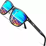 ATTCL Uomo Occhiali da Sole Polarizzati Al-Mg Ultraleggeri con Protezione UV400 blue